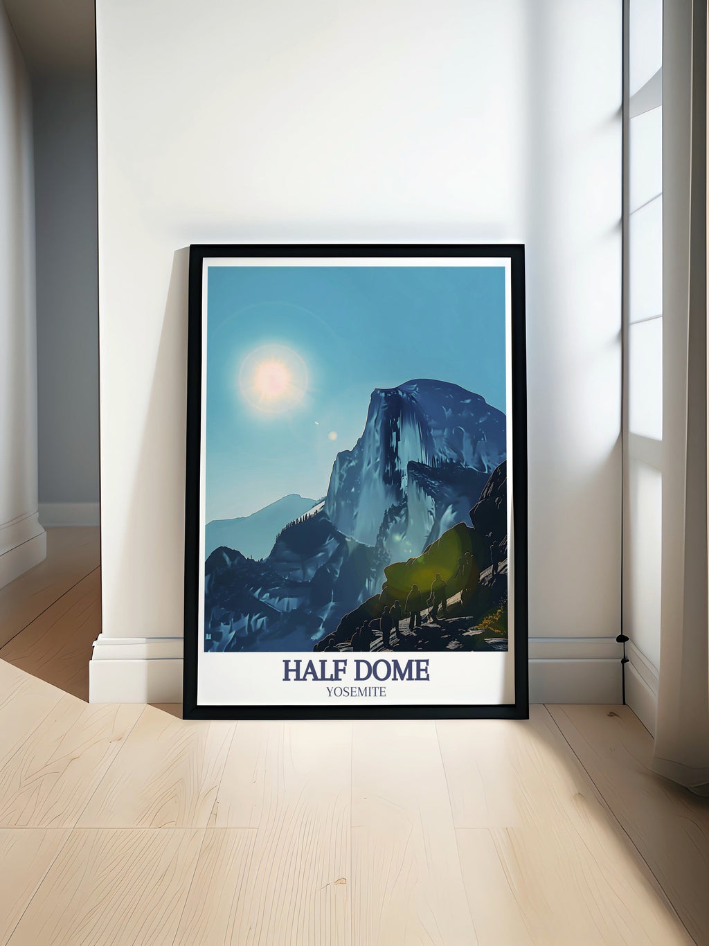 Half Dome Poster - Yosemite National Park Art Print - Glacier Point Wall Print - Yosemite Travel Poster
