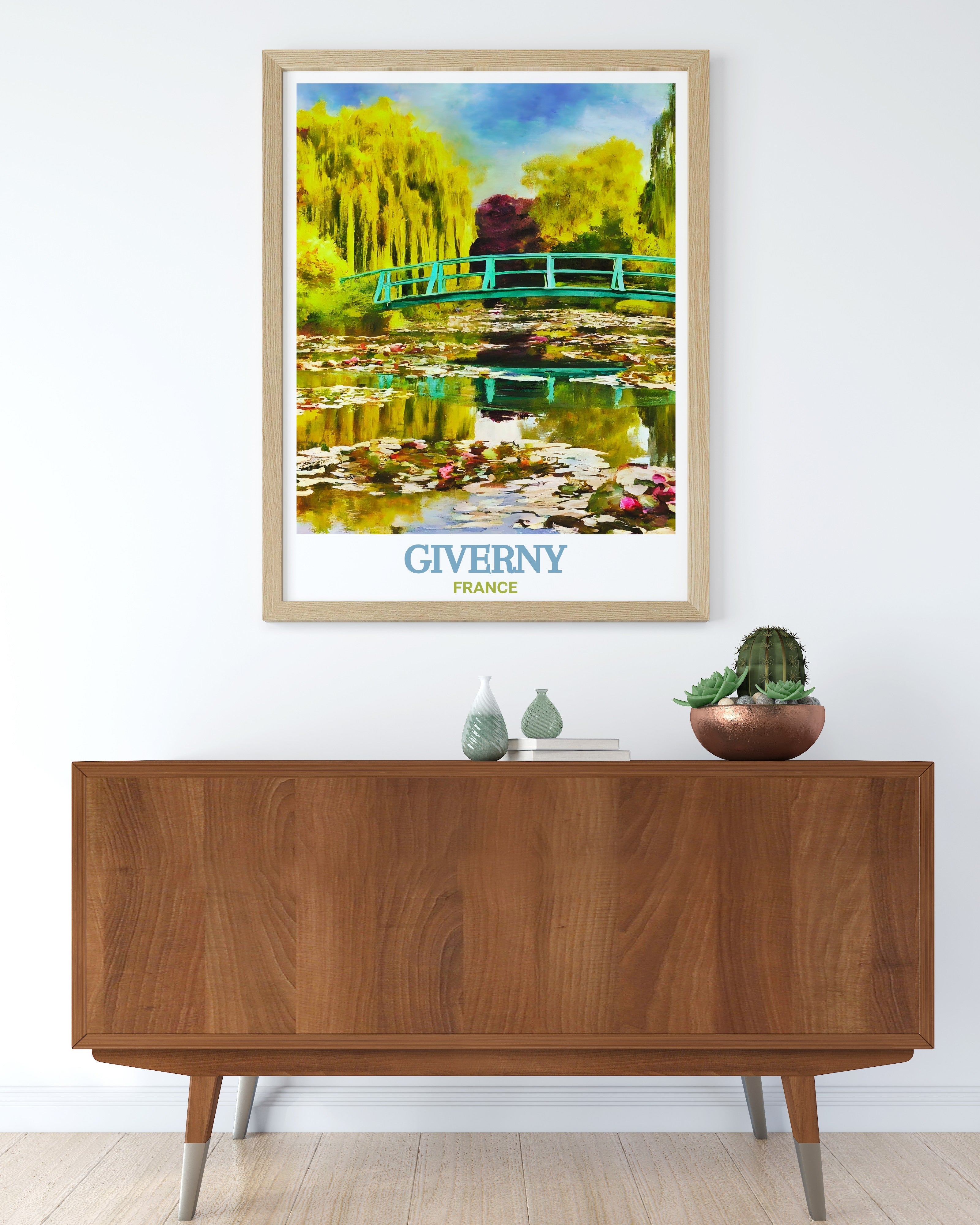 Giverny Poster - Water Lily Pond Art Print - France Wall Print - France Travel Poster