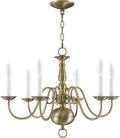 Williams burgh 6 Light Antique Brass Chandelier Fixture