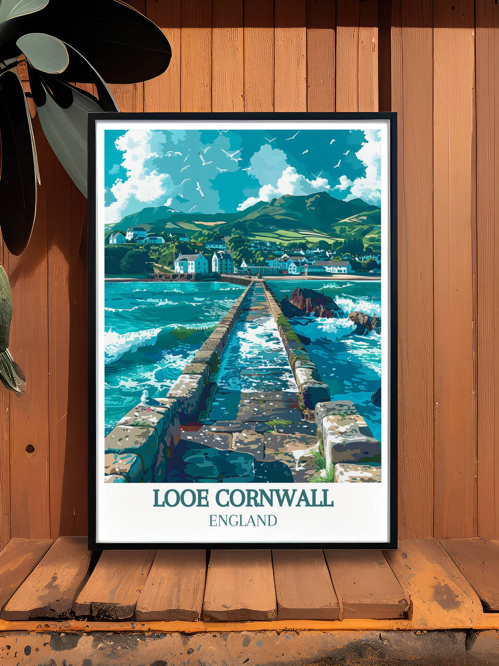 Looe Cornwall Prints - Banjo Pier  Art - England  Living Room Decor