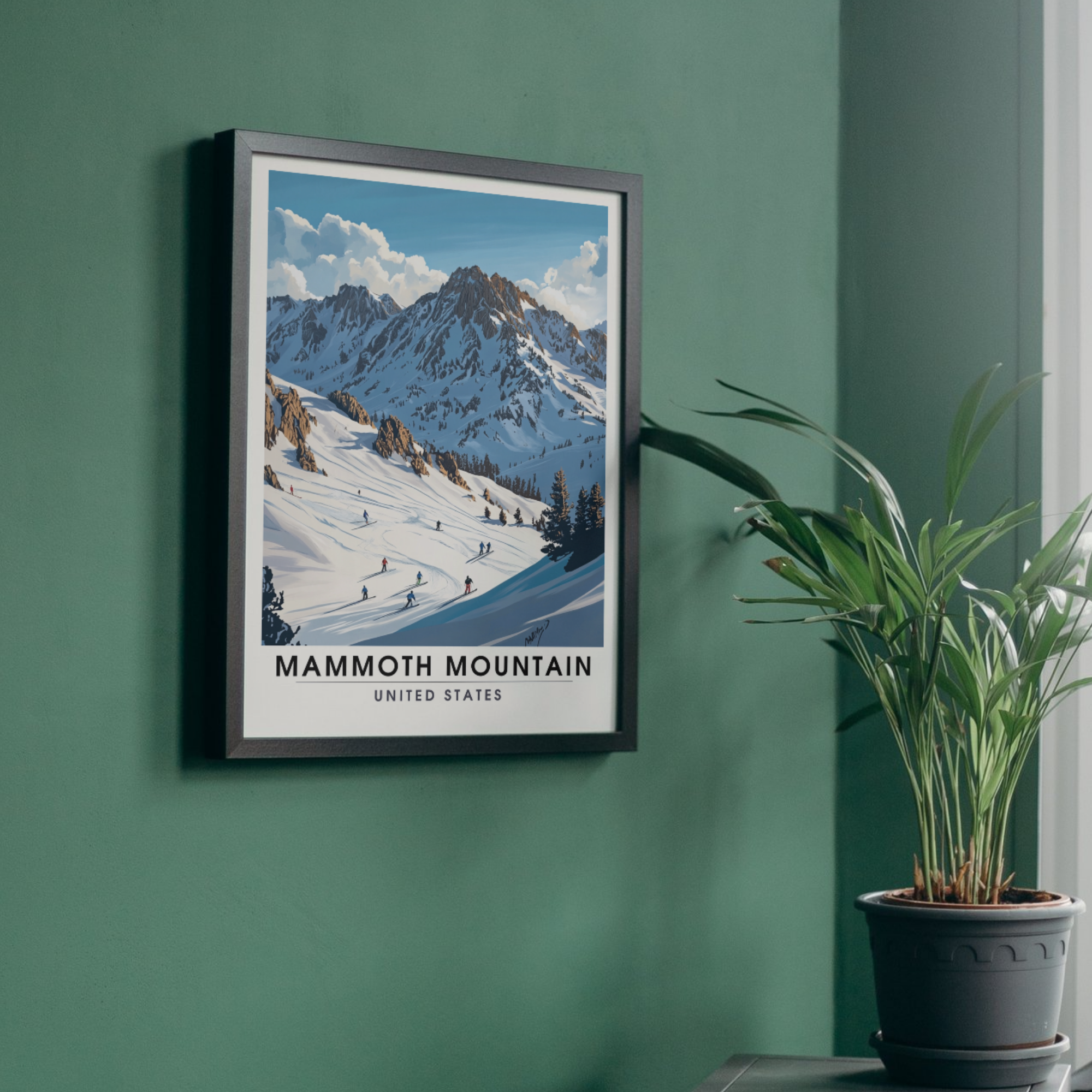 Affiche Mammoth Mountain, USA | Impression Mammoth Mountain | Affiche Ski | Sierra Nevada
