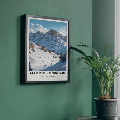 Affiche Mammoth Mountain, USA | Impression Mammoth Mountain | Affiche Ski | Sierra Nevada