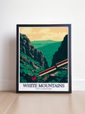 White Mountains Travel Poster - Mount Washington Canvas Print - The Basin Wall Poster - The Basin Travel Print