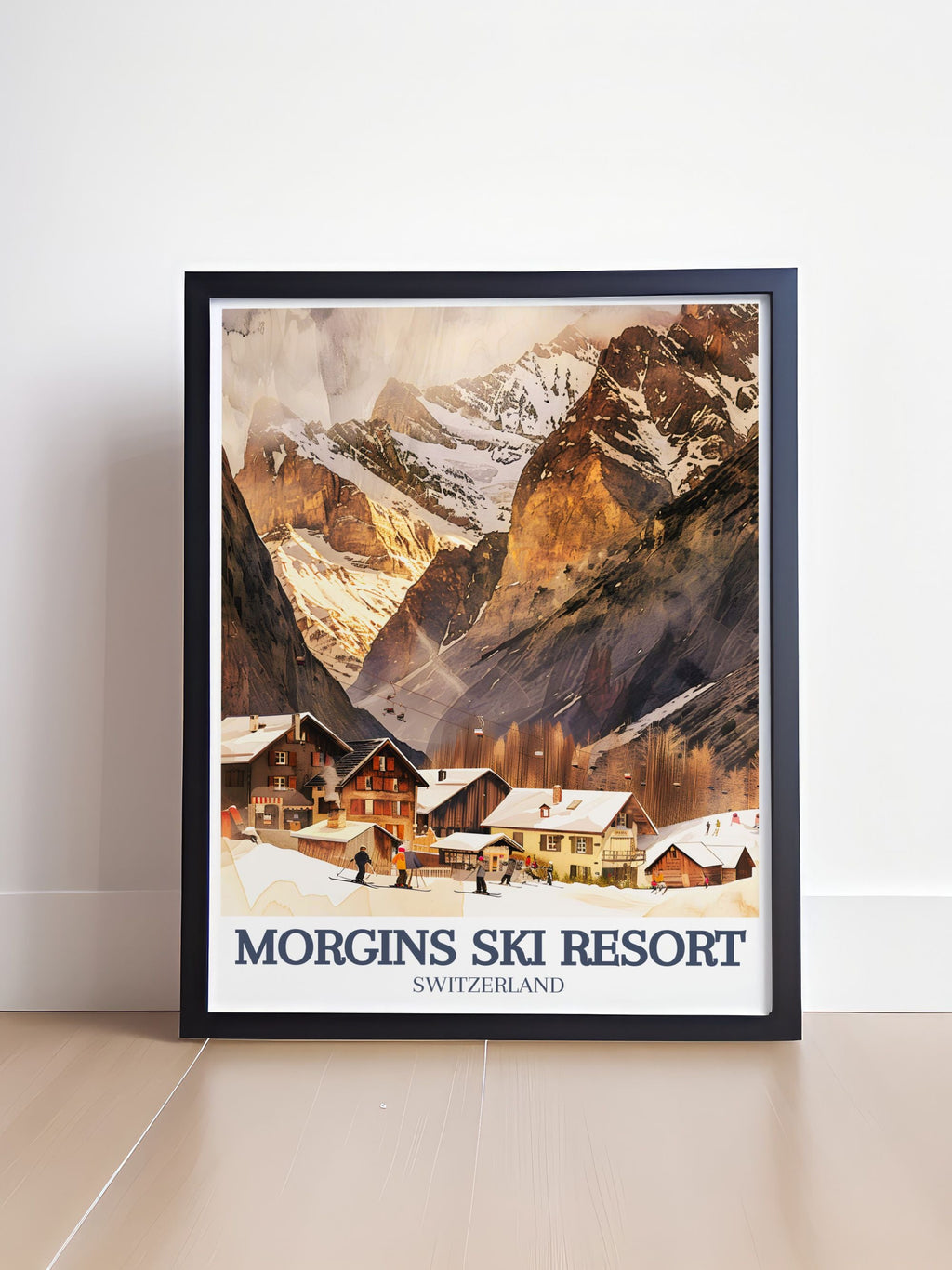Morgins Travel Print - Portes du Soleil Wall Art - Tête du Géant Travel Poster - Tête du Géant Wall Print