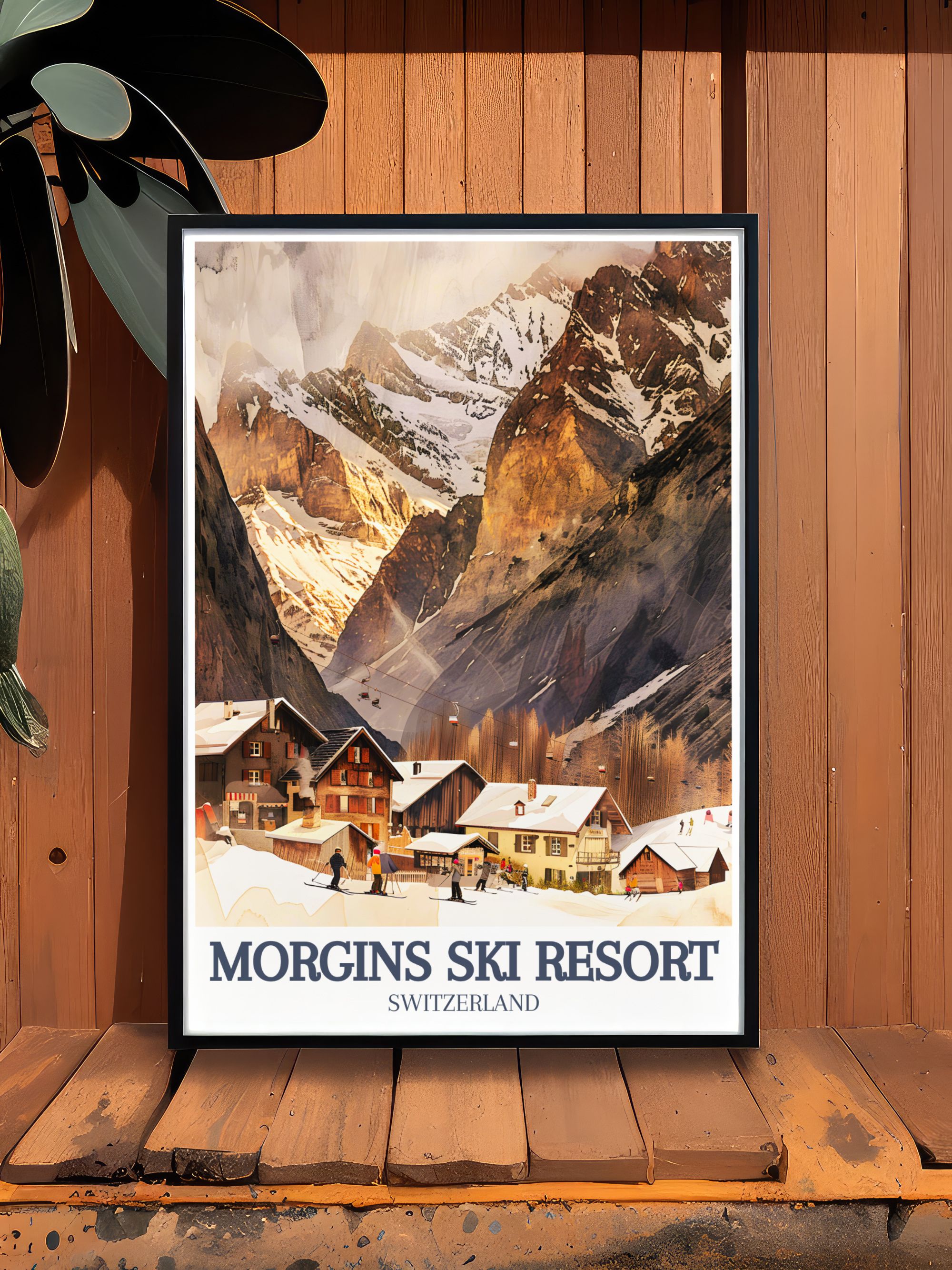 Morgins Travel Print - Portes du Soleil Wall Art - Tête du Géant Travel Poster - Tête du Géant Wall Print