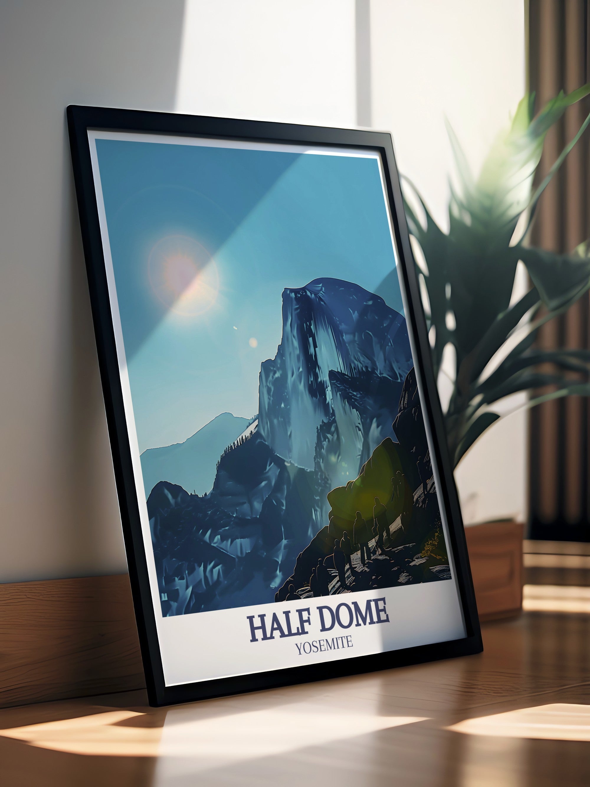 Half Dome Poster - Yosemite National Park Art Print - Glacier Point Wall Print - Yosemite Travel Poster