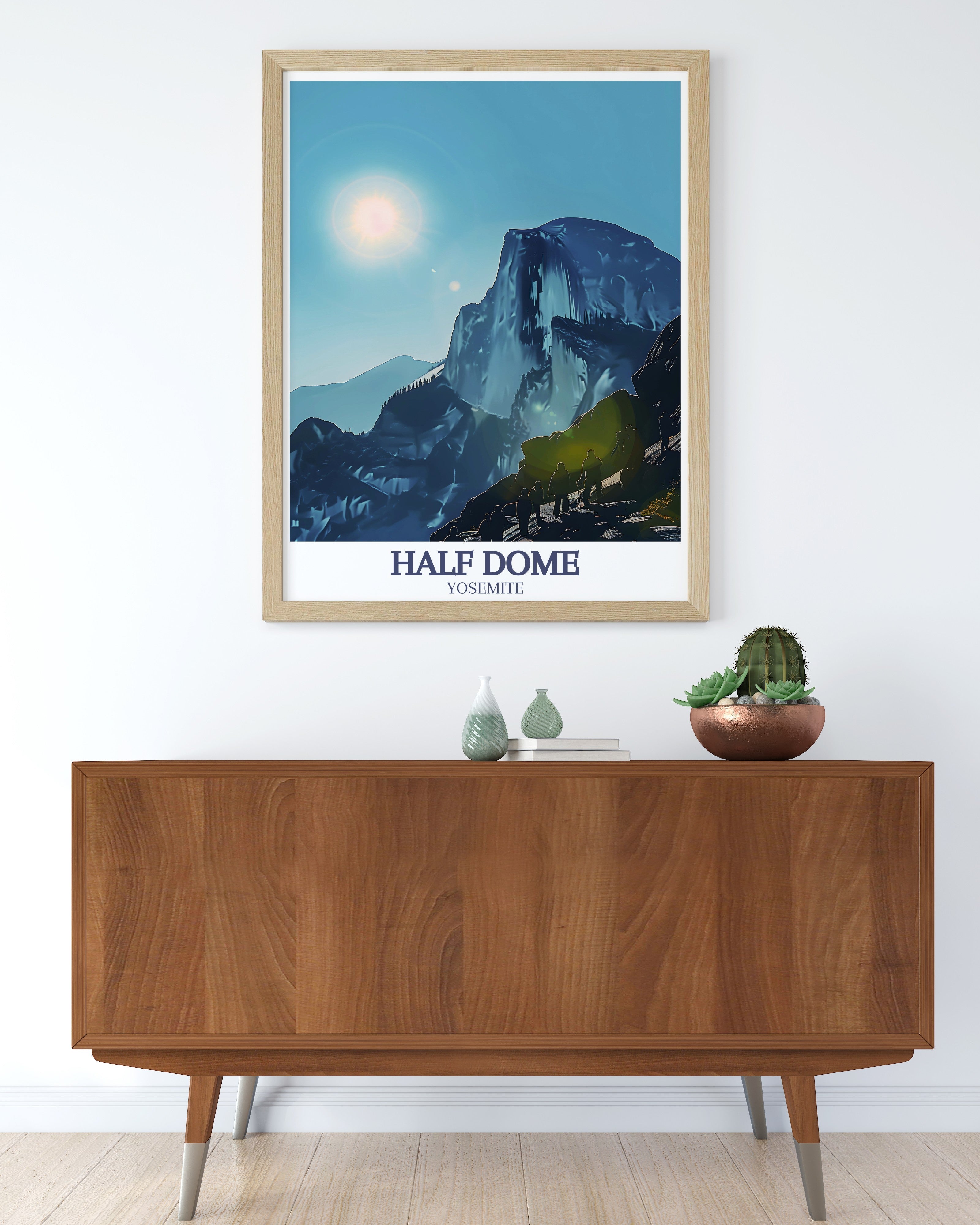 Half Dome Poster - Yosemite National Park Art Print - Glacier Point Wall Print - Yosemite Travel Poster