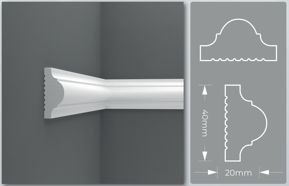 Peel and Stick Wall Molding Kit - 5 Vertical Frames | Easy Self-Adhesive Installation