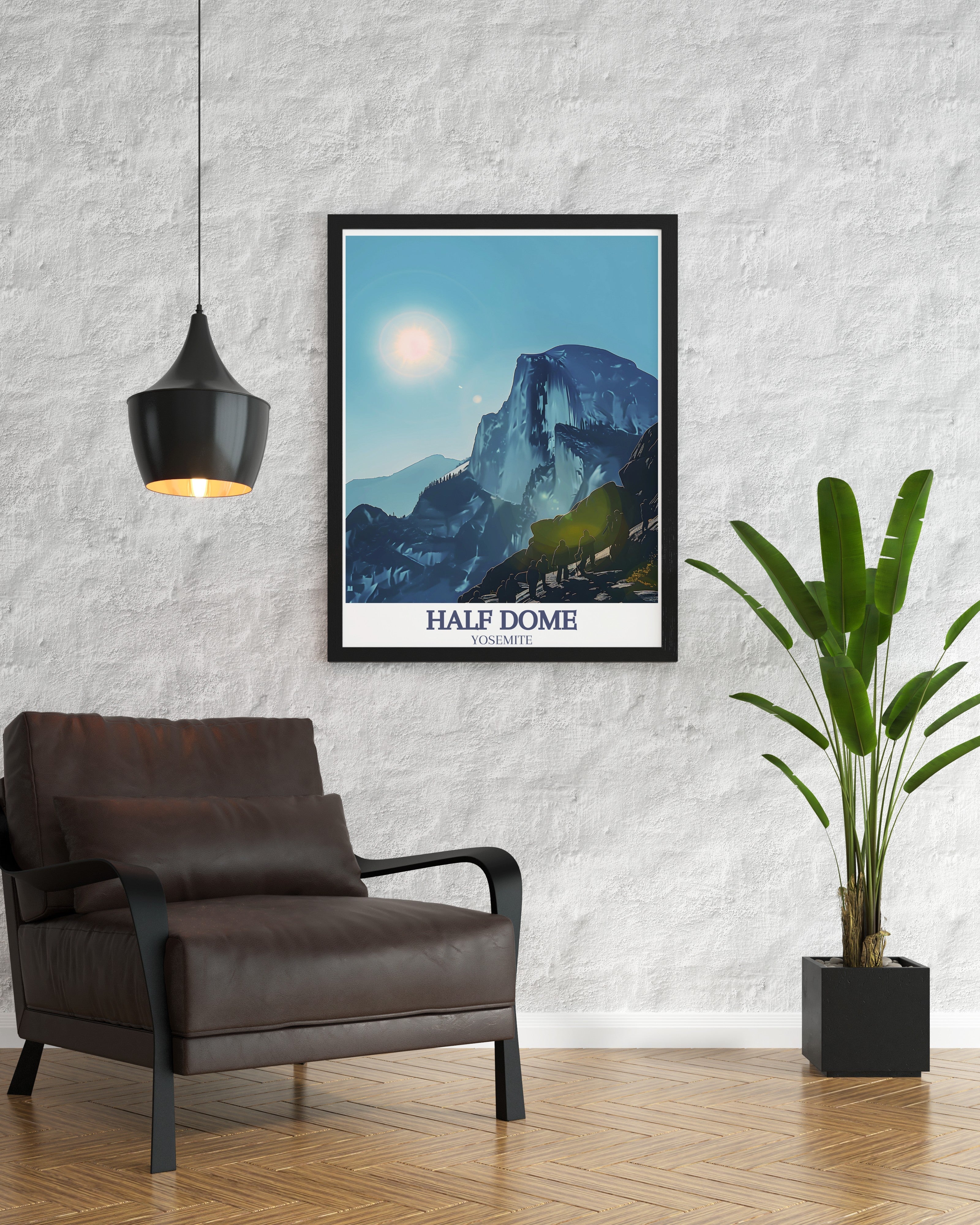Half Dome Poster - Yosemite National Park Art Print - Glacier Point Wall Print - Yosemite Travel Poster