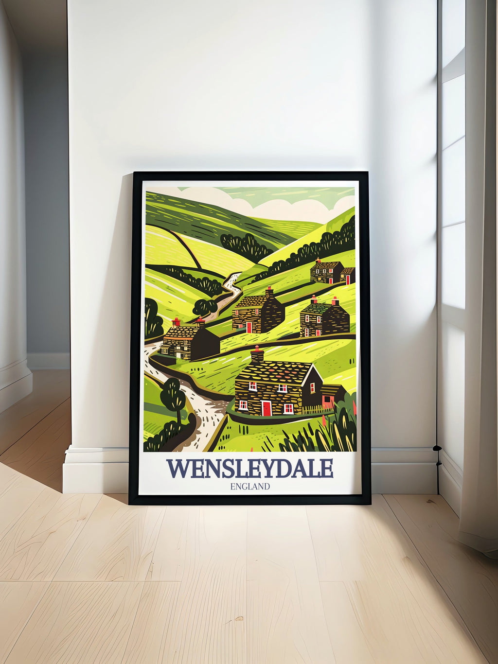Wensleydale Art Print - North Yorkshire Travel Print - Yorkshire Dales Canvas Art - Yorkshire Dales Travel Poster