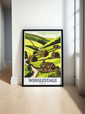 Wensleydale Art Print - North Yorkshire Travel Print - Yorkshire Dales Canvas Art - Yorkshire Dales Travel Poster