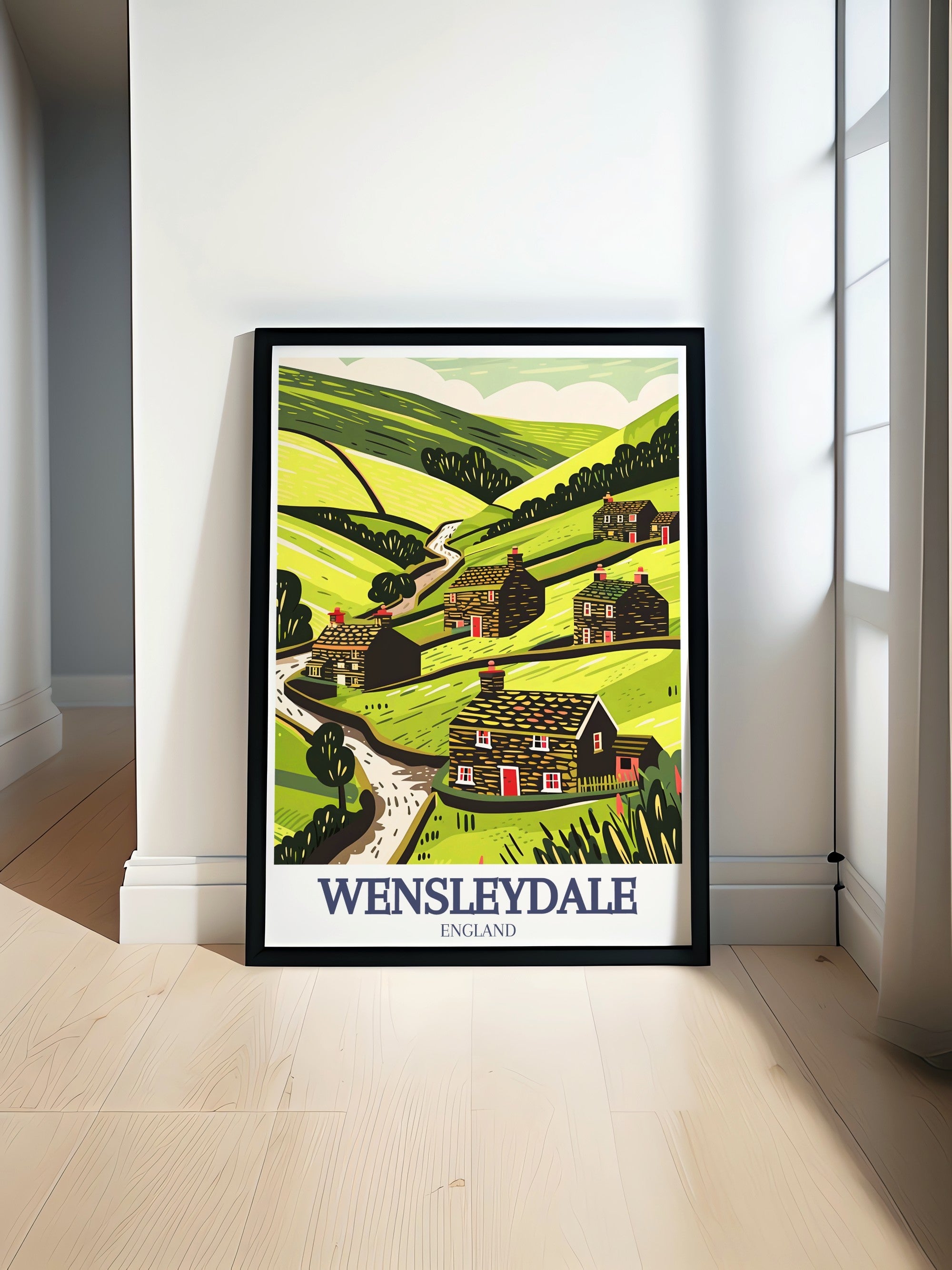 Wensleydale Art Print - North Yorkshire Travel Print - Yorkshire Dales Canvas Art - Yorkshire Dales Travel Poster