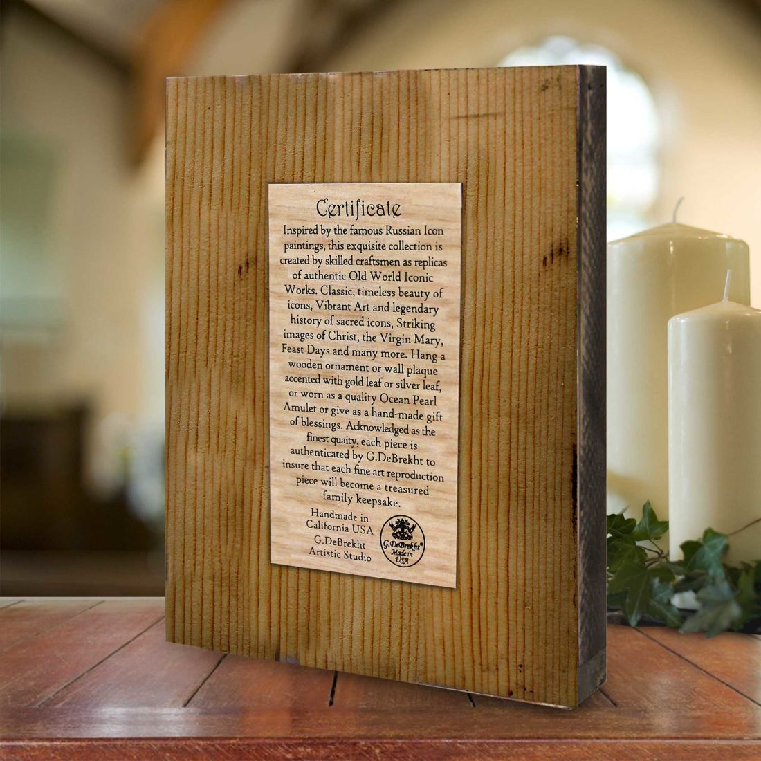 Orthodox Nativity Wooden Gold Plated Religious Orthodox Sacred Icon - Inspirational Icon Decor - 85052