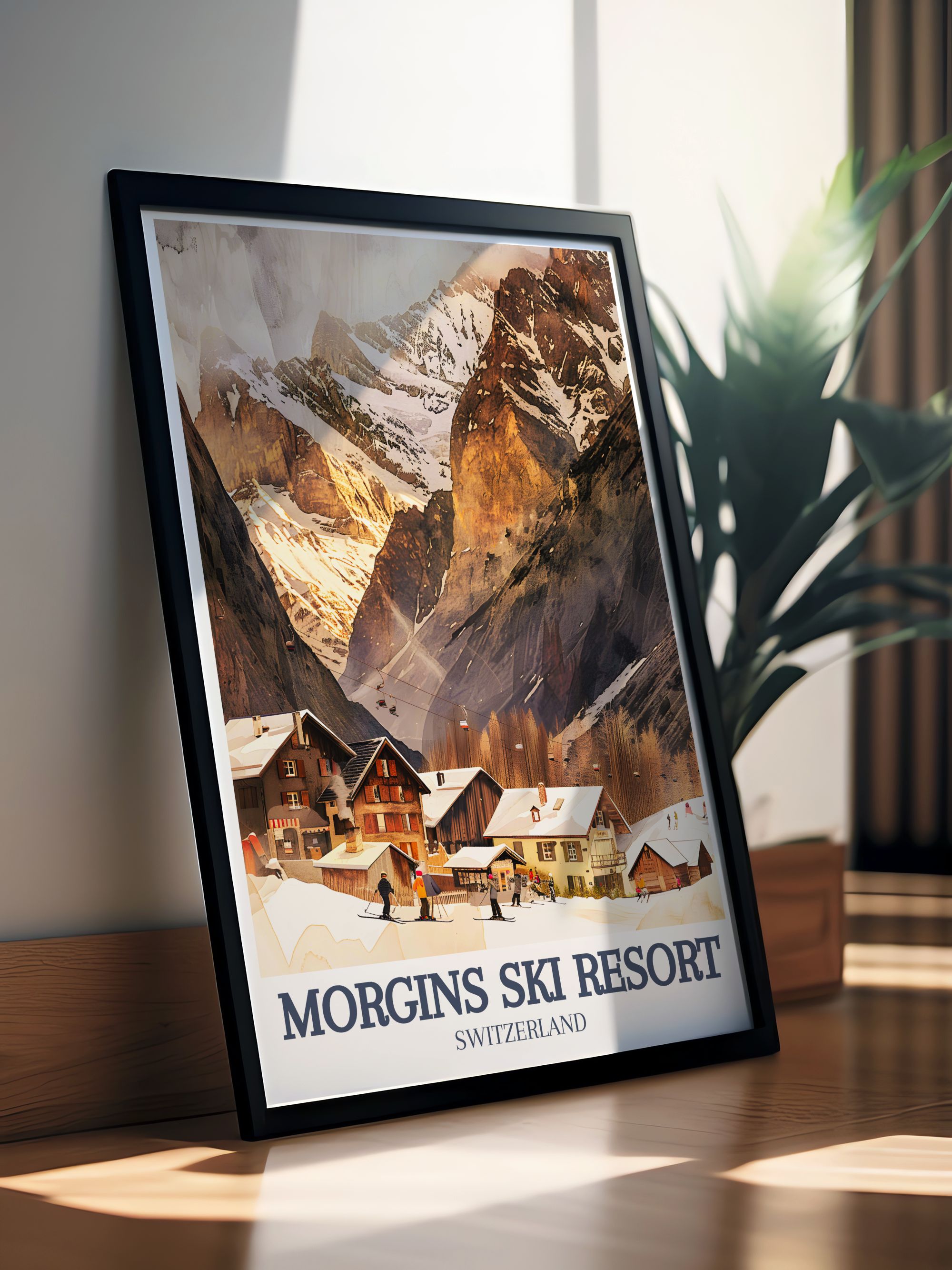 Morgins Travel Print - Portes du Soleil Wall Art - Tête du Géant Travel Poster - Tête du Géant Wall Print