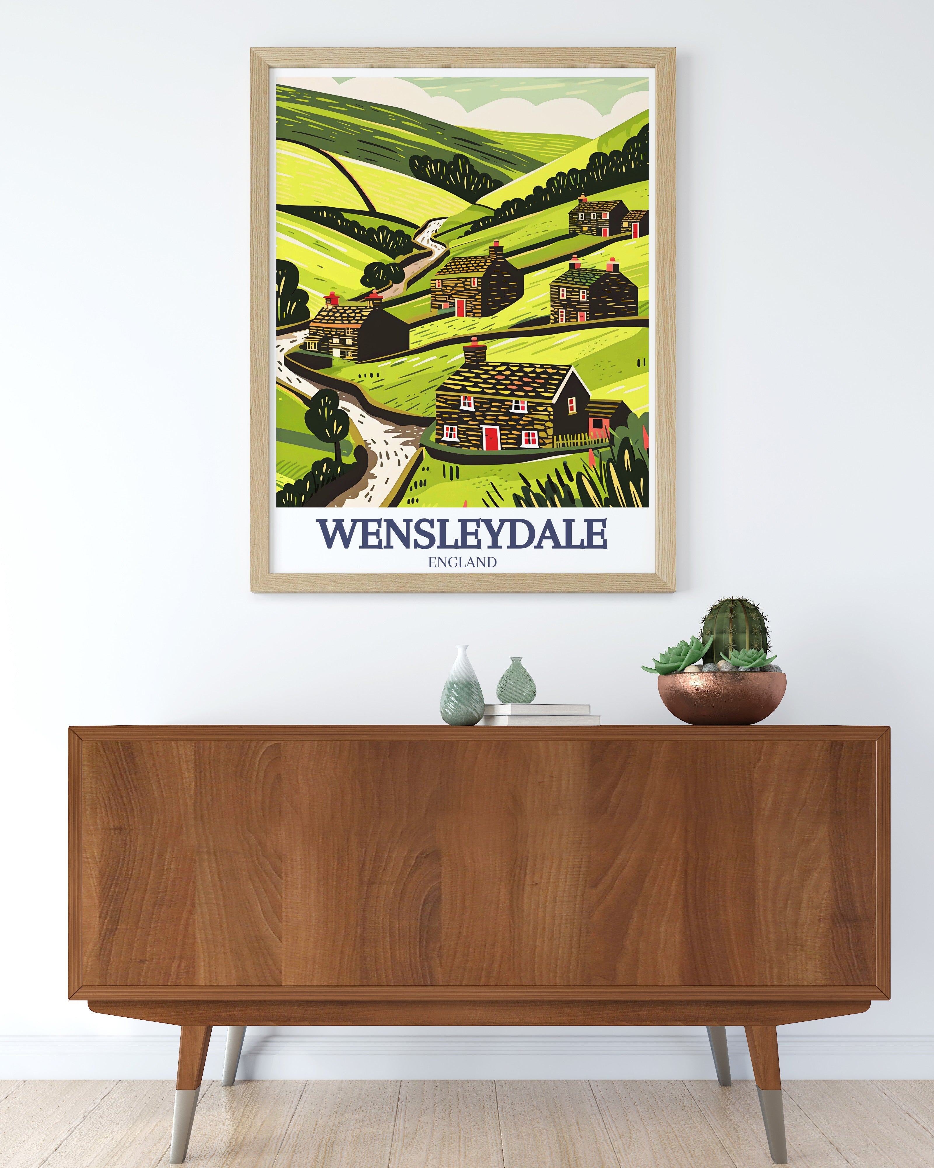 Wensleydale Art Print - North Yorkshire Travel Print - Yorkshire Dales Canvas Art - Yorkshire Dales Travel Poster