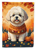 Bichon Frise Fall Garden Flag