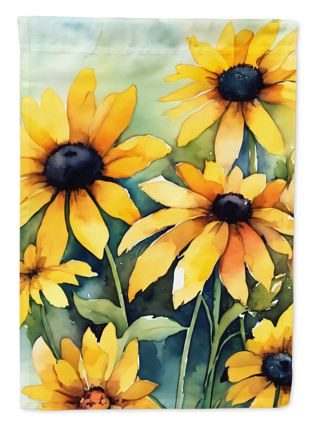 Maryland Black-Eyed Susans in Watercolor Garden Flag