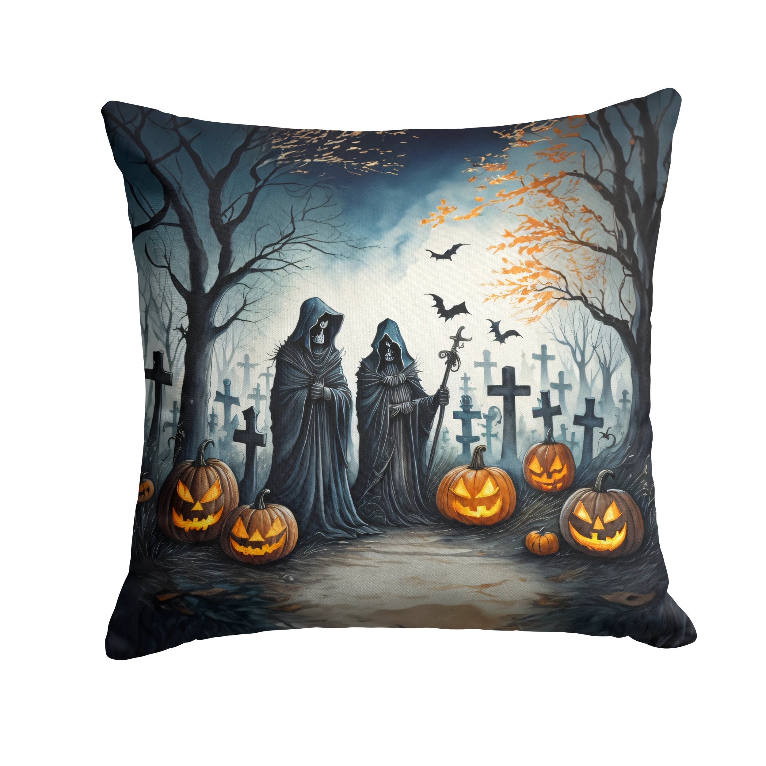The Grim Reaper Spooky Halloween Throw Pillow