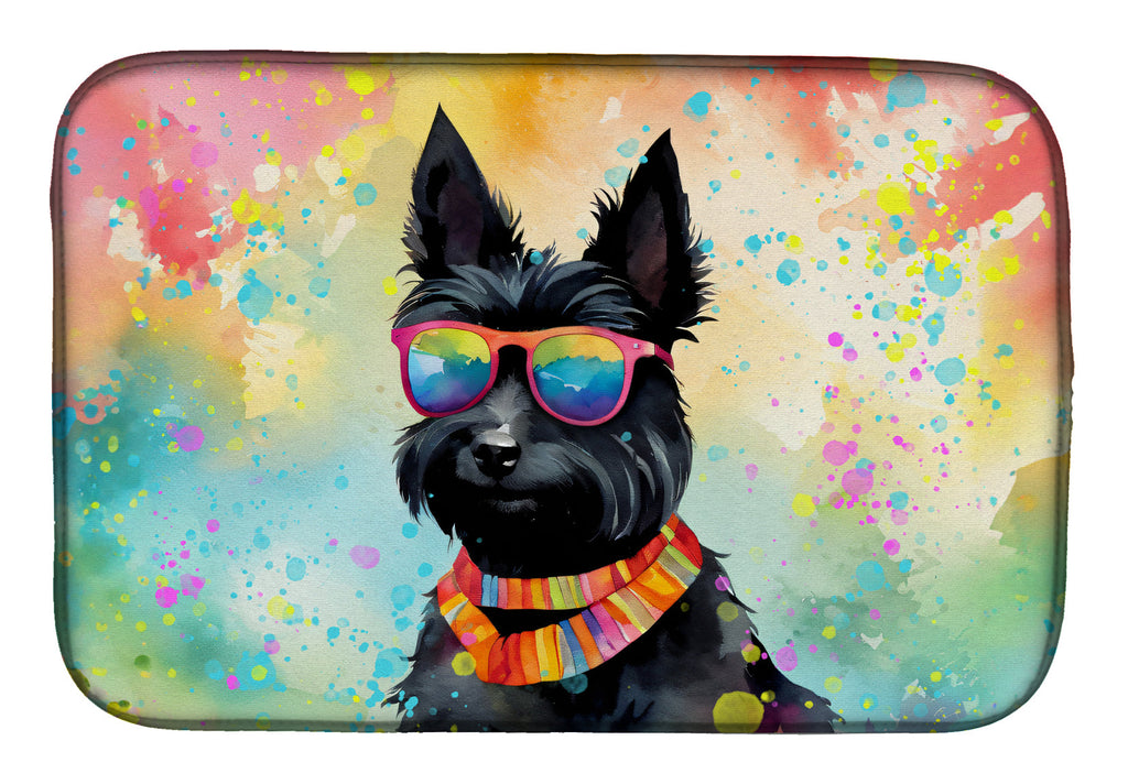 Scottish Terrier Hippie Dawg Dish Drying Mat