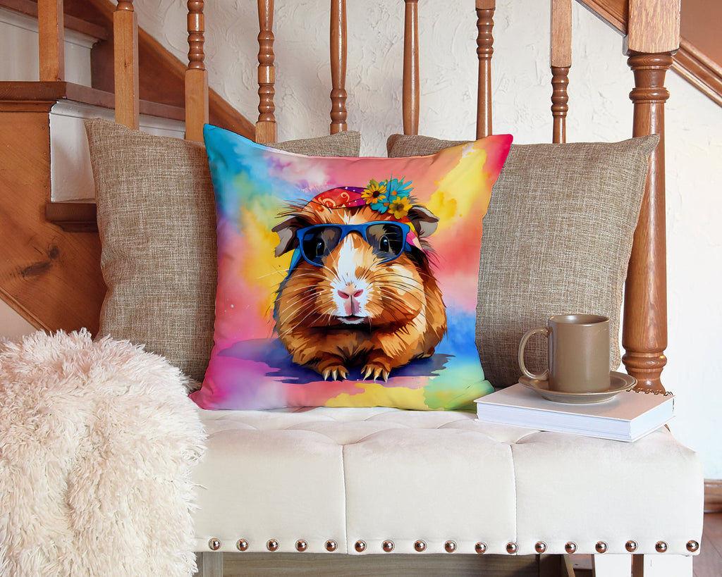 Hippie Animal Guinea Pig Throw Pillow