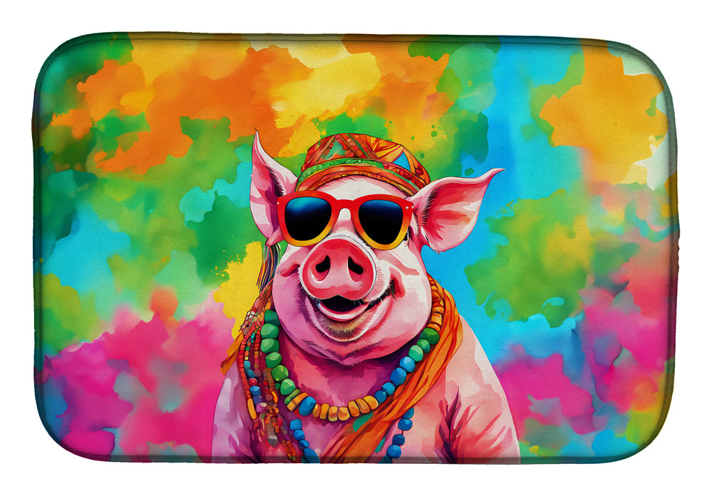 Hippie Animal Pig Dish Drying Mat