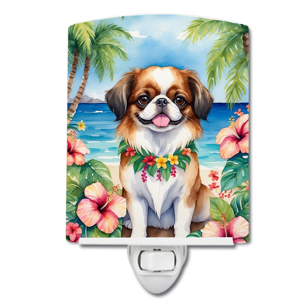 Japanese Chin Luau Ceramic Night Light