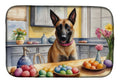 Decorating Easter Belgian Malinois Dish Drying Mat