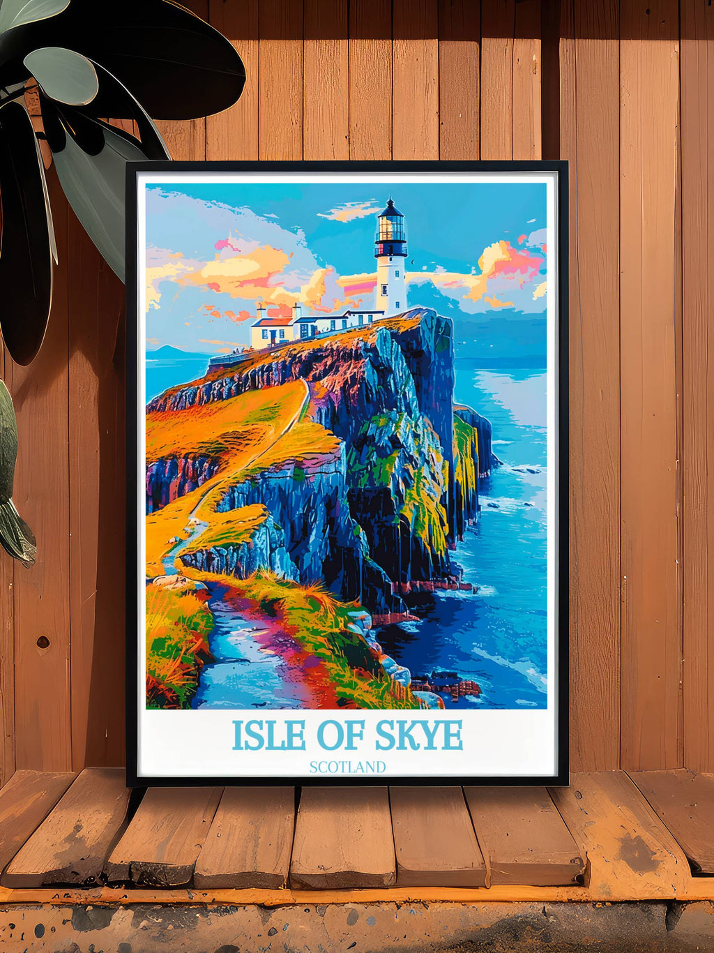 Neist Point Lighthouse Poster Isle Of Skye Travel Print Scottish Gifts Scottish Art Uk Gifts Europe Prints