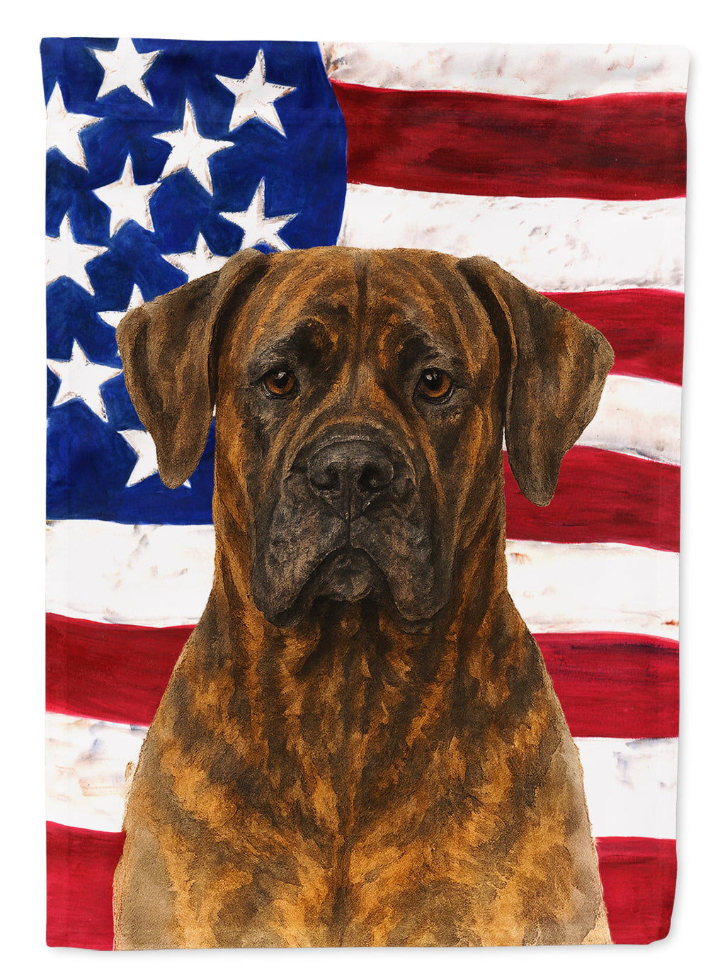 Brindle Cane Corso American Flag House Flag