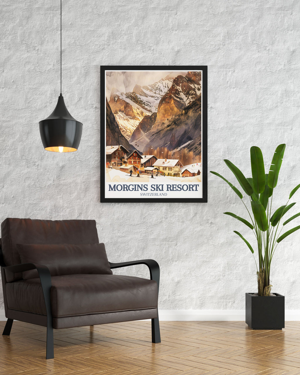 Morgins Travel Print - Portes du Soleil Wall Art - Tête du Géant Travel Poster - Tête du Géant Wall Print