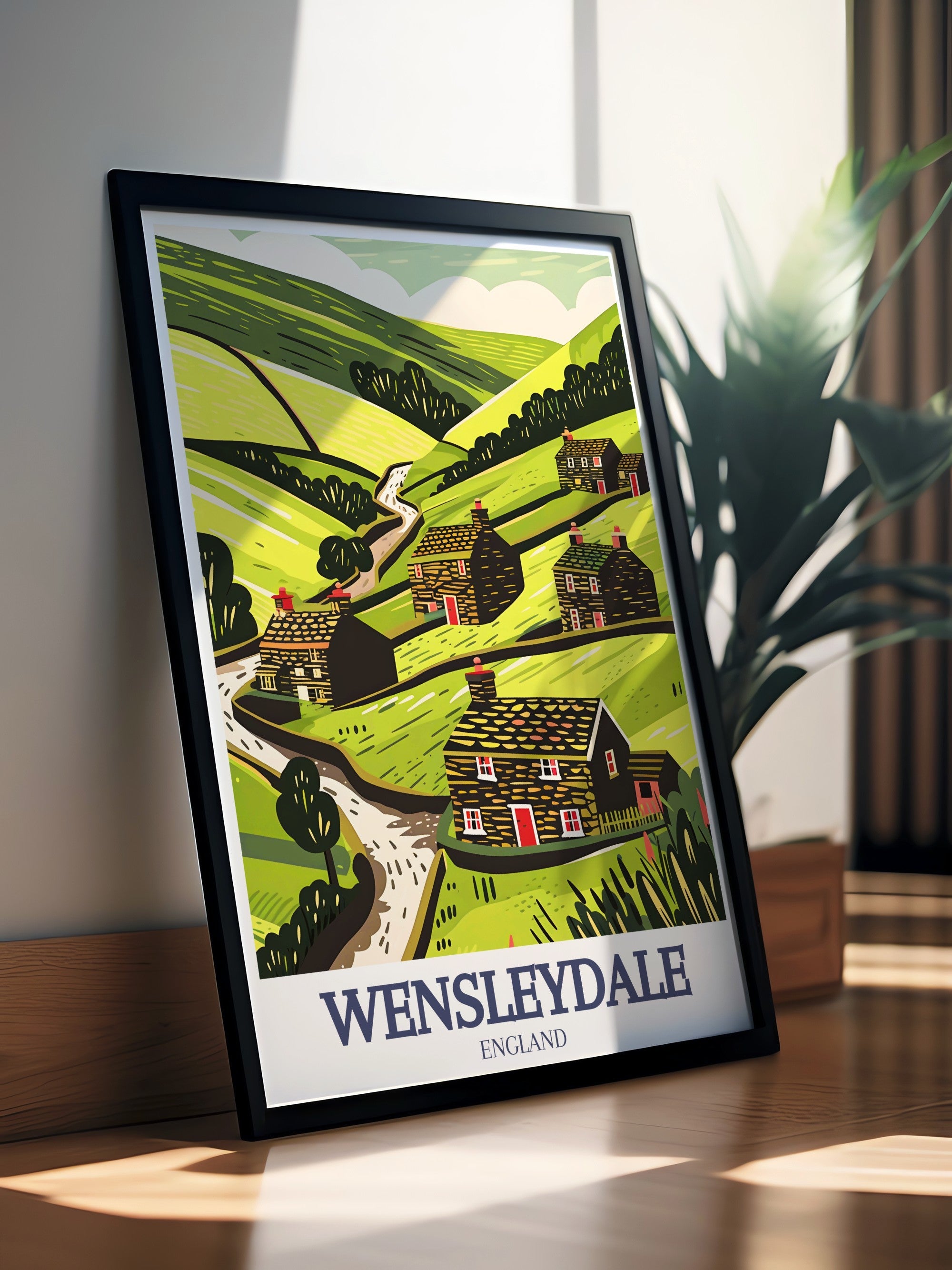 Wensleydale Art Print - North Yorkshire Travel Print - Yorkshire Dales Canvas Art - Yorkshire Dales Travel Poster