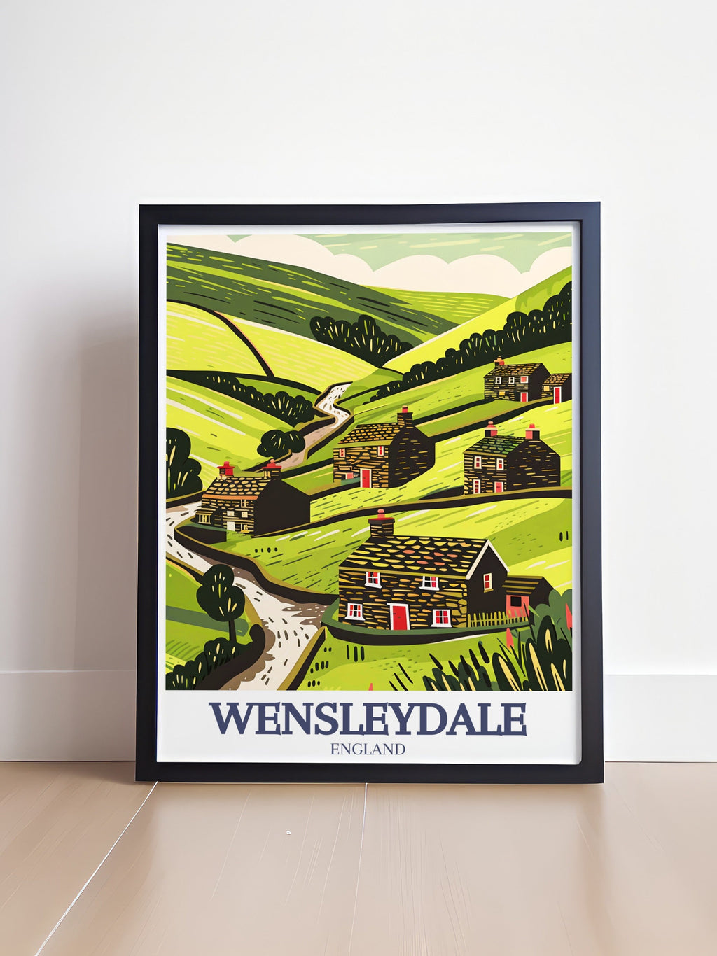Wensleydale Art Print - North Yorkshire Travel Print - Yorkshire Dales Canvas Art - Yorkshire Dales Travel Poster