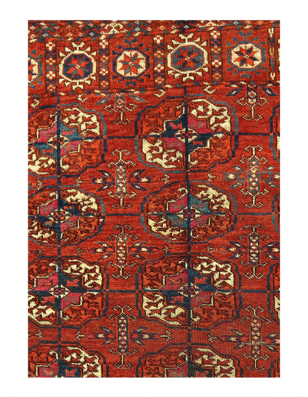 Canvello Fine Hand Knotted Turkaman Antique Rug - 2'11'' X 3'6''