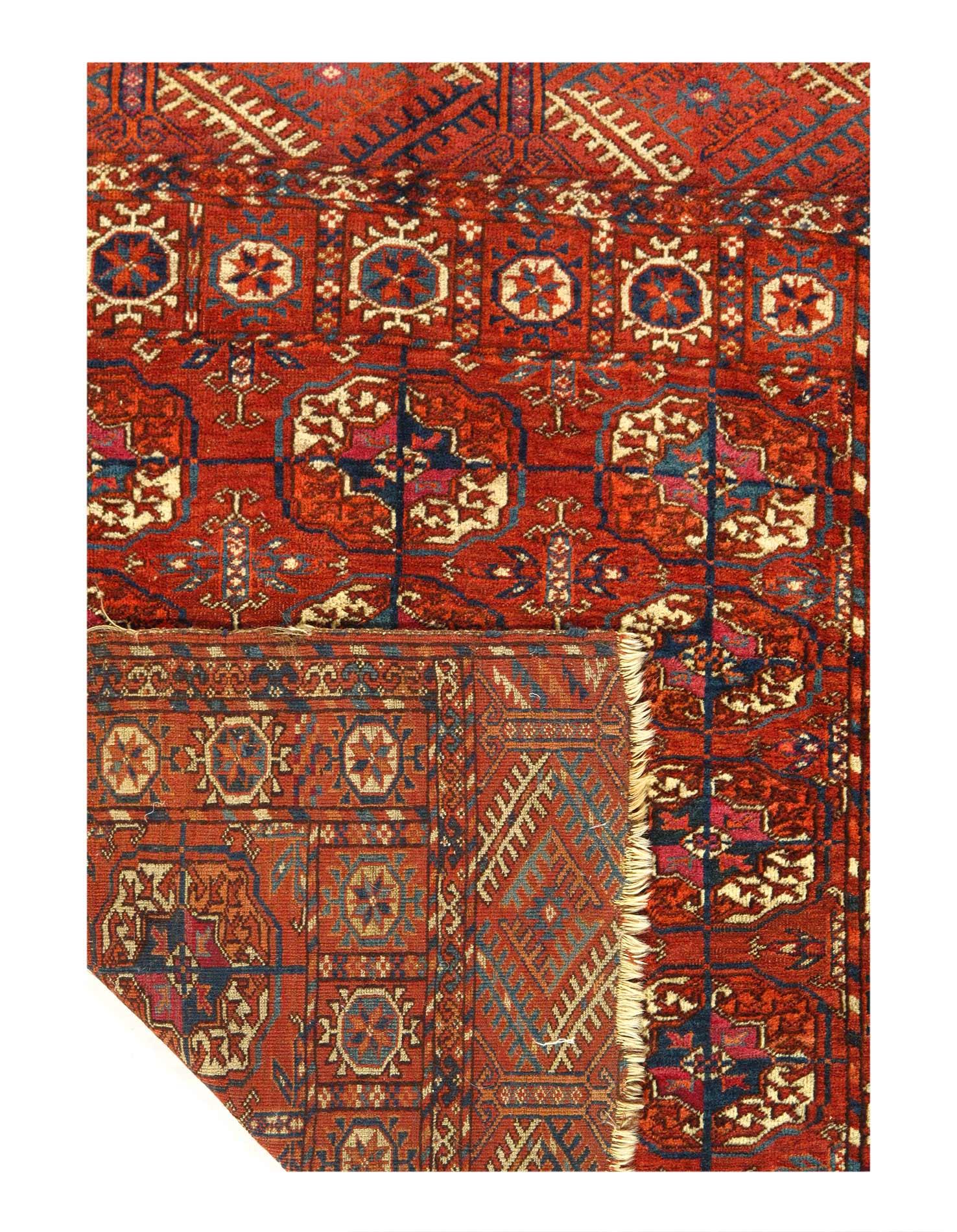 Canvello Fine Hand Knotted Turkaman Antique Rug - 2'11'' X 3'6''
