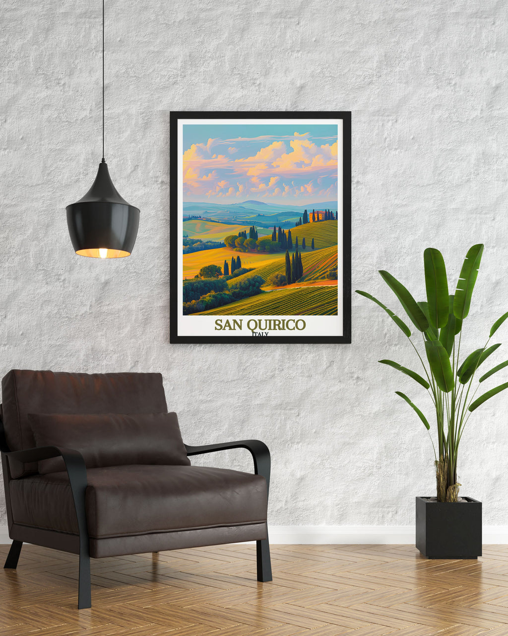 San Quirico Archway Travel Poster - Val d'Orcia Hills Travel Art - San Quirico Archway Travel Print - San Quirico Archway Poster Poster - Italy Art Print