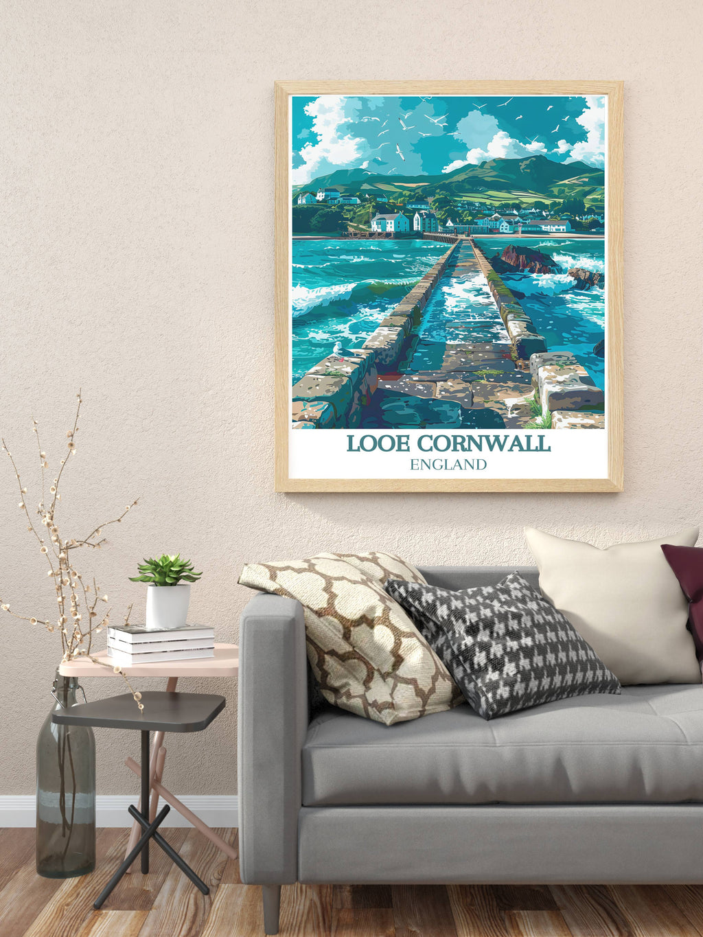 Looe Cornwall Prints - Banjo Pier  Art - England  Living Room Decor