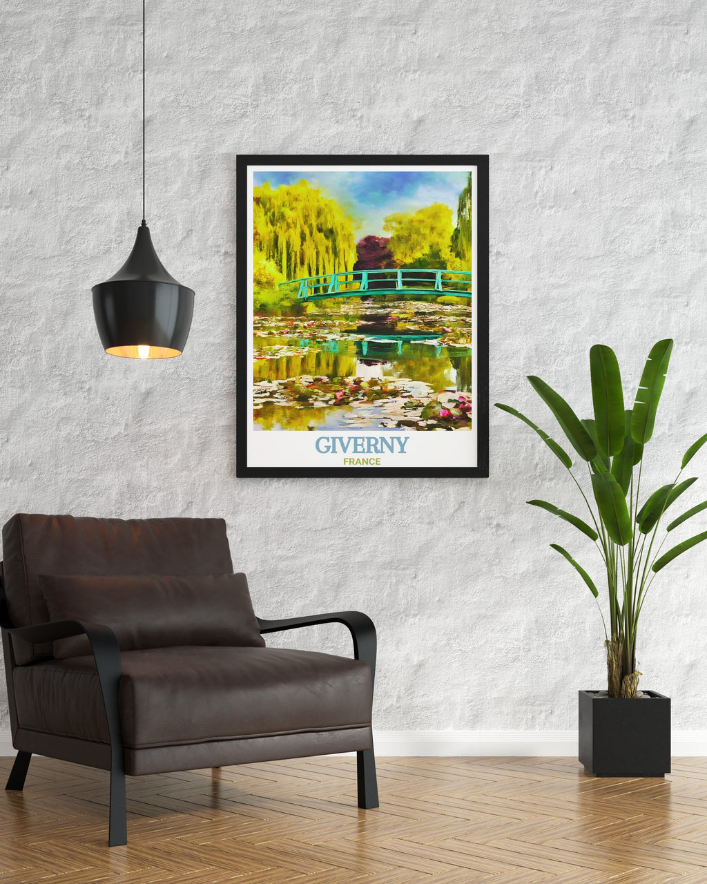 Giverny Poster - Water Lily Pond Art Print - France Wall Print - France Travel Poster