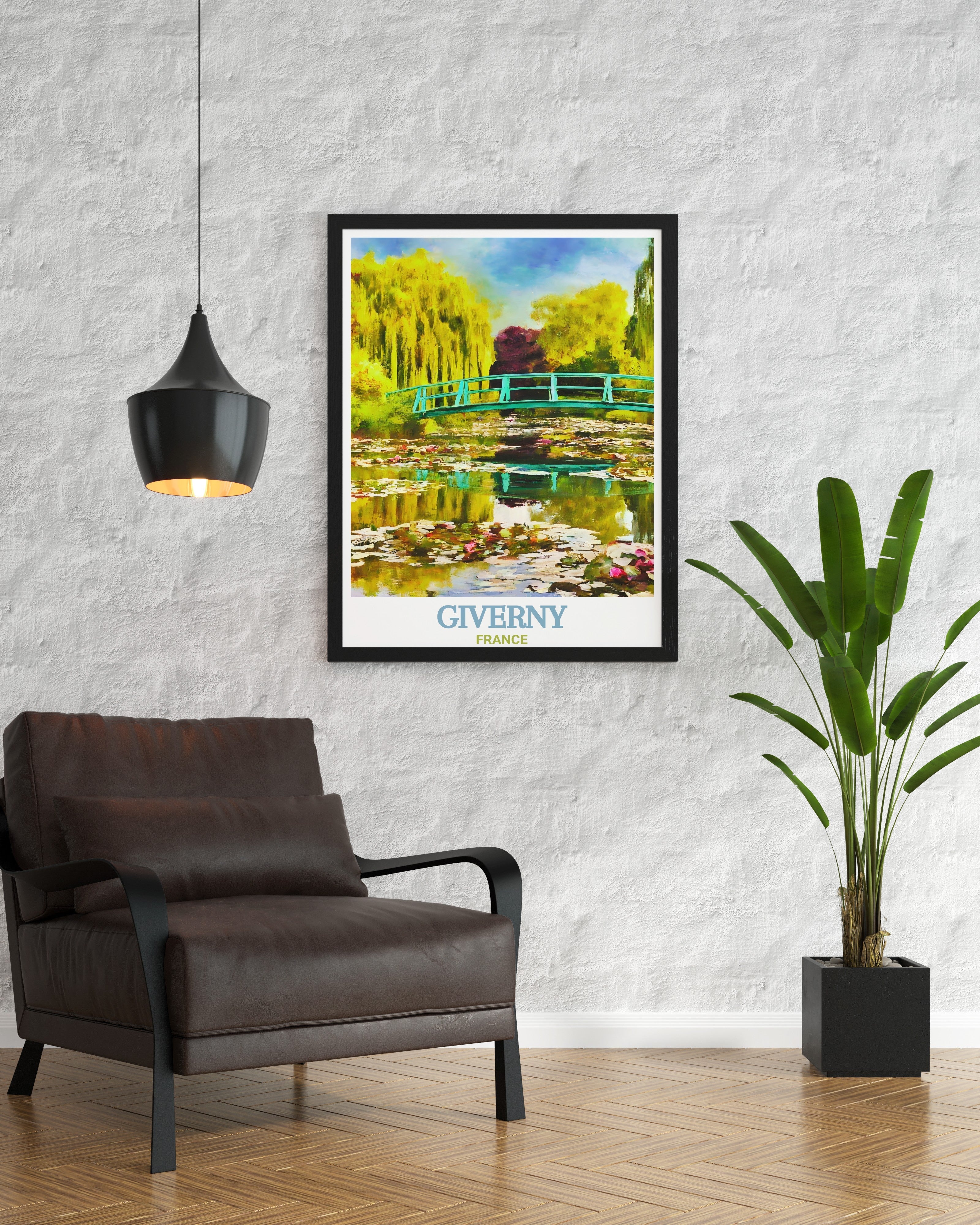 Giverny Poster - Water Lily Pond Art Print - France Wall Print - France Travel Poster