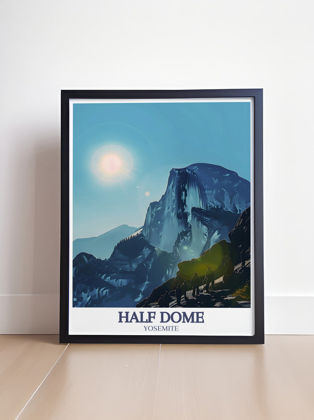 Half Dome Poster - Yosemite National Park Art Print - Glacier Point Wall Print - Yosemite Travel Poster