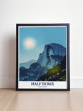 Half Dome Poster - Yosemite National Park Art Print - Glacier Point Wall Print - Yosemite Travel Poster