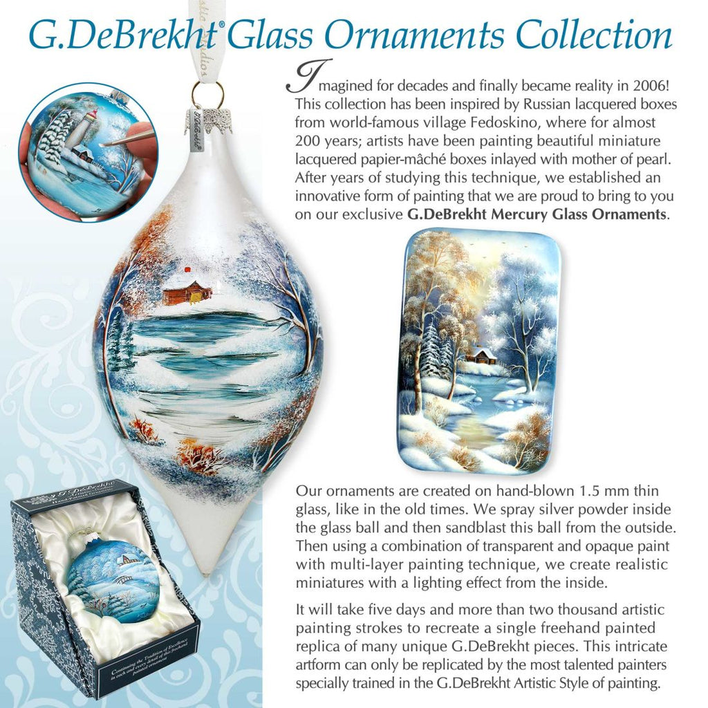 Holy Night Glass Ornament by Susan Winget - Nativity Holiday Decor - 756-205-SW
