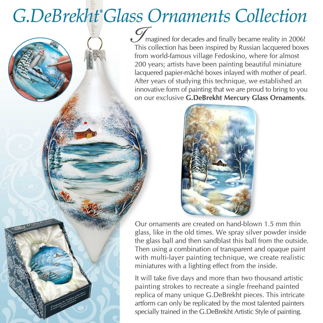 Holy Night Glass Ornament by Susan Winget - Nativity Holiday Decor - 756-205-SW